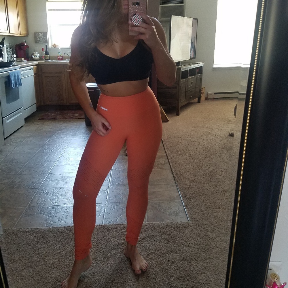 Orange Gymshark leggings